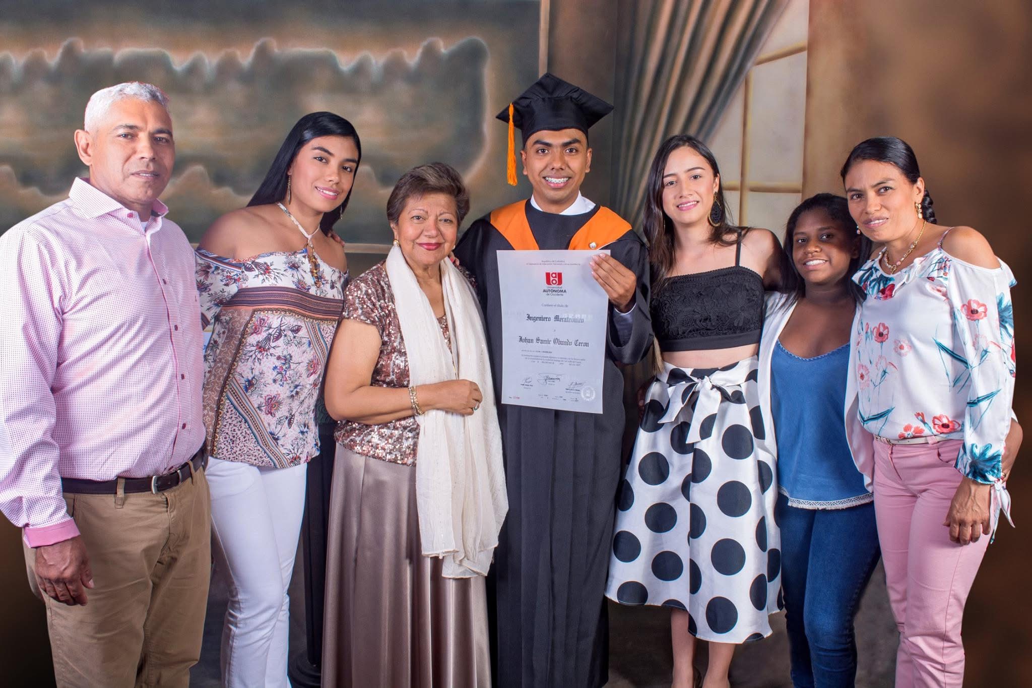 Bachelor's graduation with my family