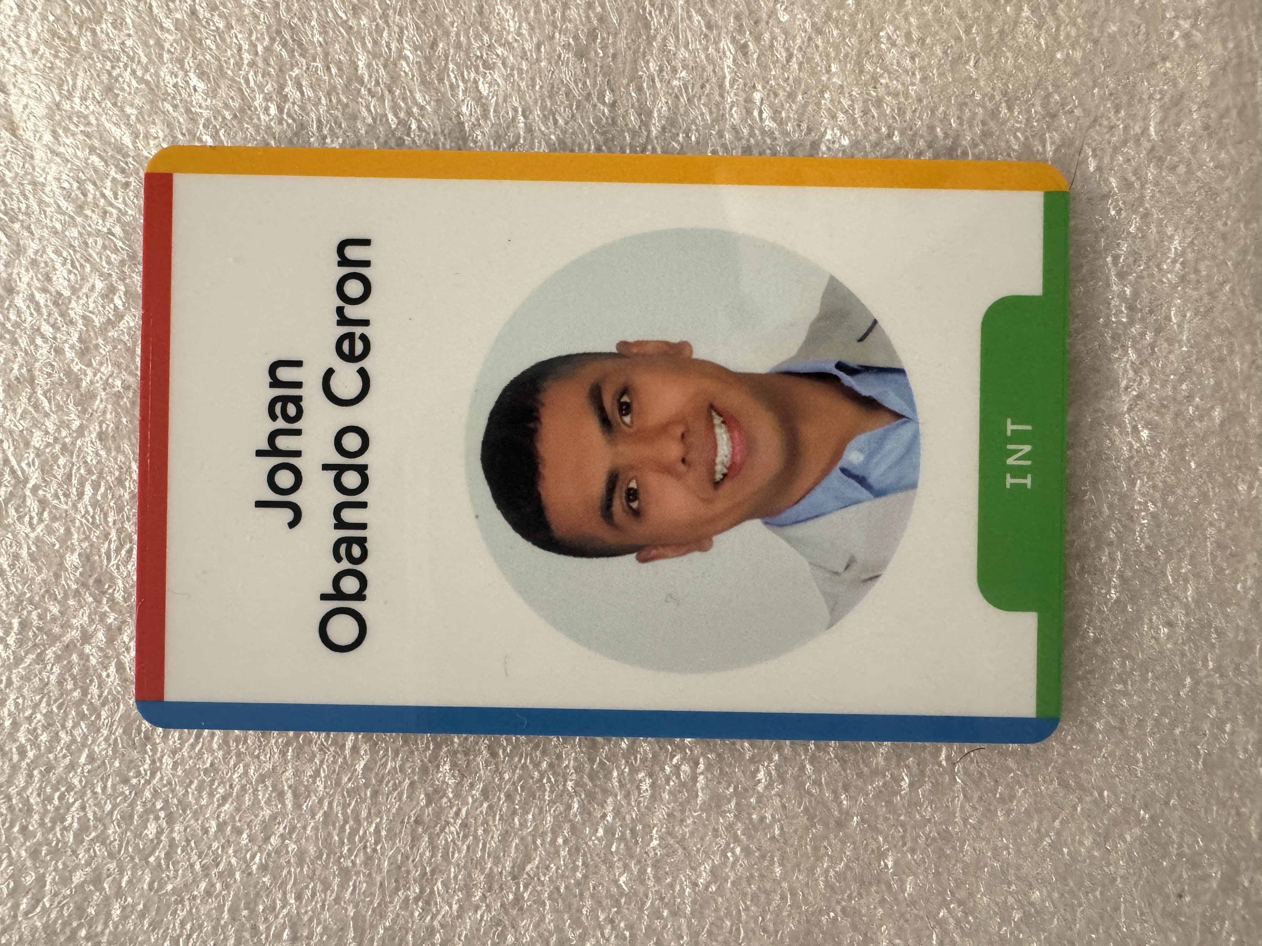 Intern badge from DeepMind