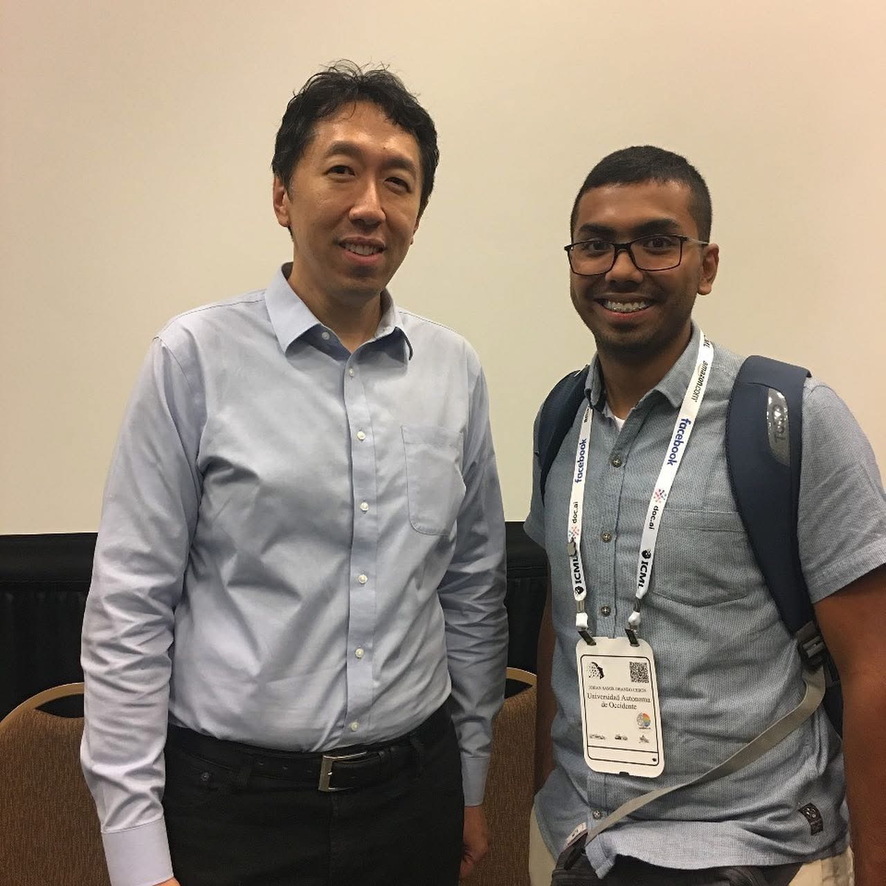 With Andrew Ng at ICML 2019