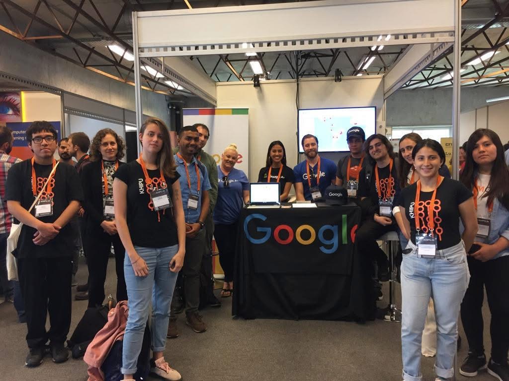 At the Google booth during Khipu 2019